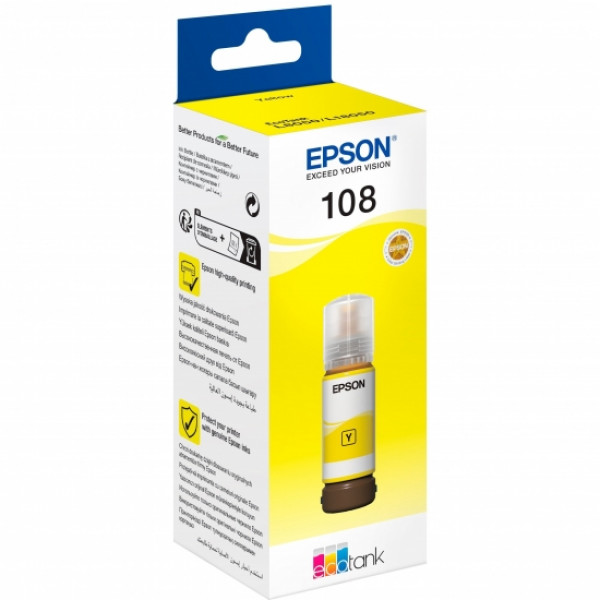 Фото - Чорнило Epson 108 EcoTank L8050/L18050 Yellow (C13T09C44A)