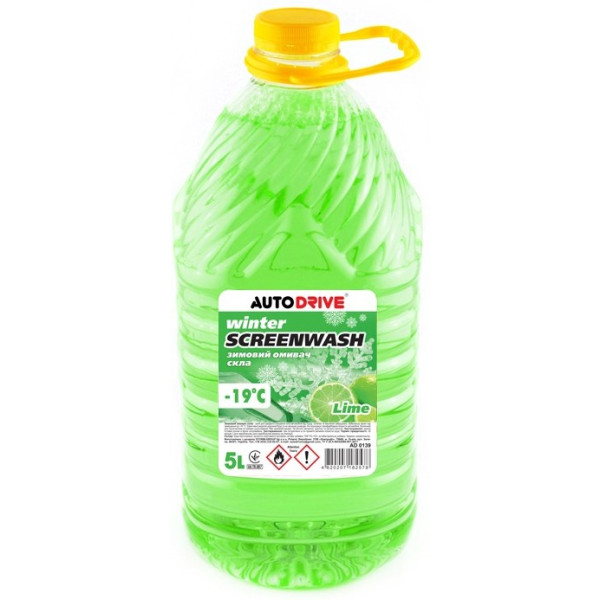 Фото - Омивач скла Auto Drive WINTER SCREEN WASH LIME -19 °С ПЕТ 5 л (AD0139)