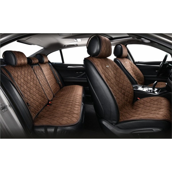 Фото - Комплект накидок на сидіння автомобіля CarLife Nitro coffee (SC40404)