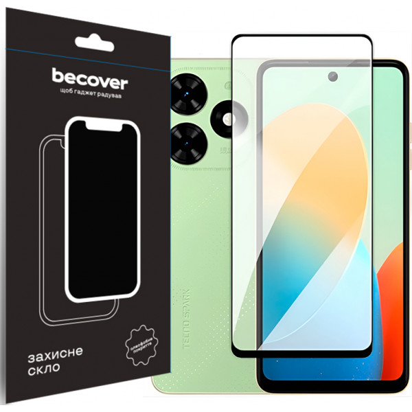 Фото - Защитное стекло для смартфона BeCover Tecno Spark Go 2024 (BG6) Black (710484)