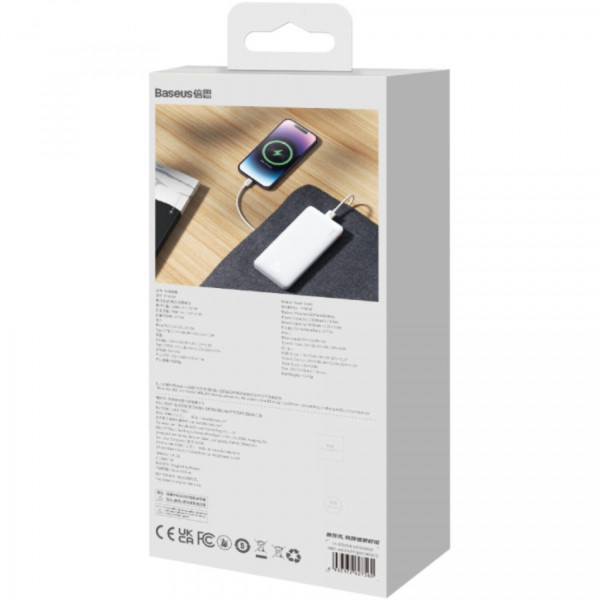 Фото - Батарея мобільна Baseus Airpow 10000mAh 20W White (PPQD090002)