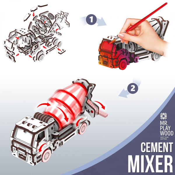 Фото - 3D пазли Mr.Playwood Бетонозмішувач (10804)