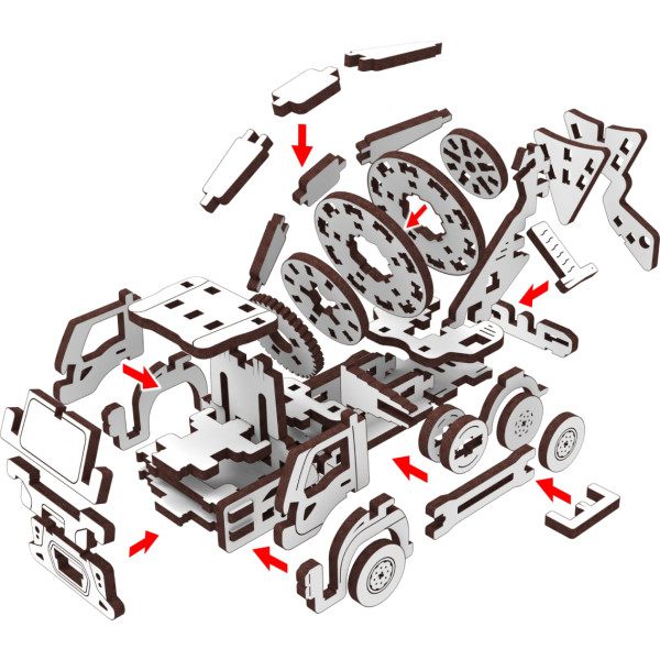 Фото - 3D пазли Mr.Playwood Бетонозмішувач (10804)
