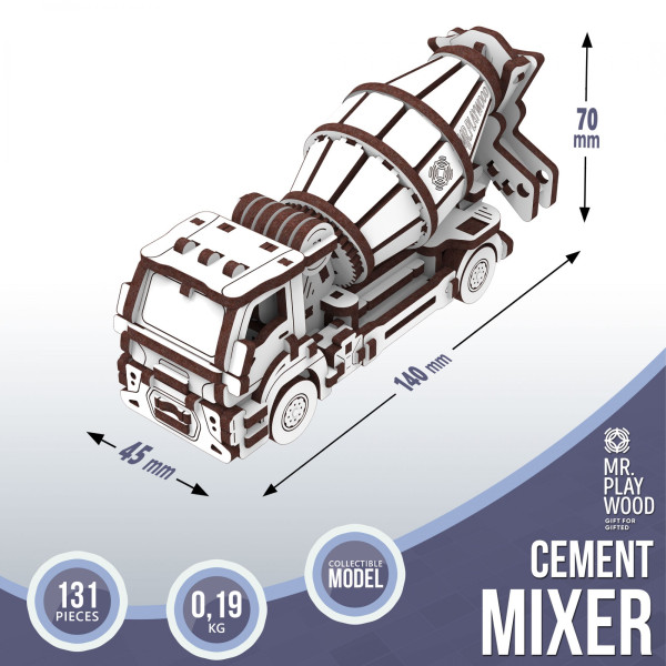 Фото - 3D пазли Mr.Playwood Бетонозмішувач (10804)