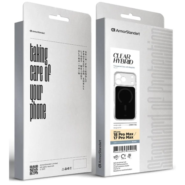 Фото - Чехол для смартфона Armorstandart Clear Hybrid MagCase for Apple iPhone 18 Pro Max / 17 Pro Max Black (ARM91786)
