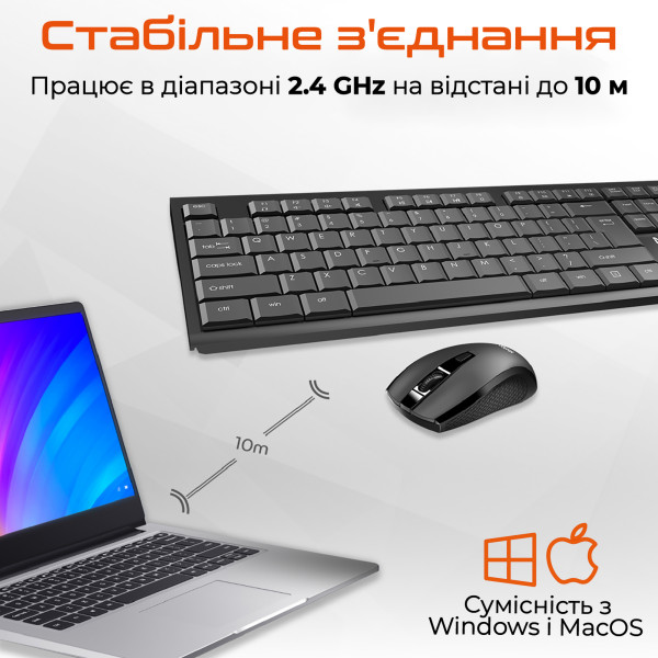 Фото - Клавіатура + миша бездротова Meetion MT-C4120LITTLE-A-RUA
