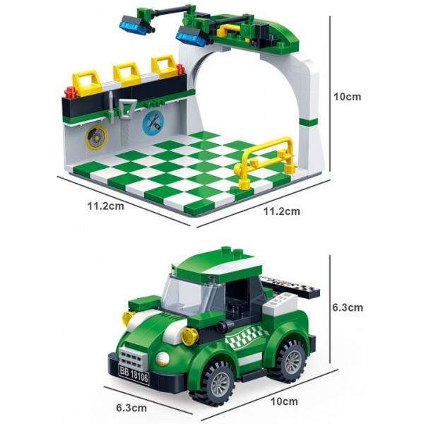 Фото - Пластиковий конструктор Banbao
"Швидкісні гонки" (217 Ел.) Зона накачування шин (8638)