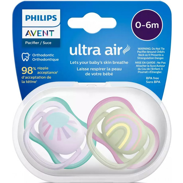 Фото - Ортодонтическая пустышка Philips Avent Ultra Air 0-6 мес (SCF085/59)