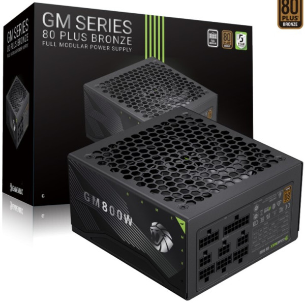 Фото - Блок живлення для ПК Gamemax GM 800B Fully-modular New