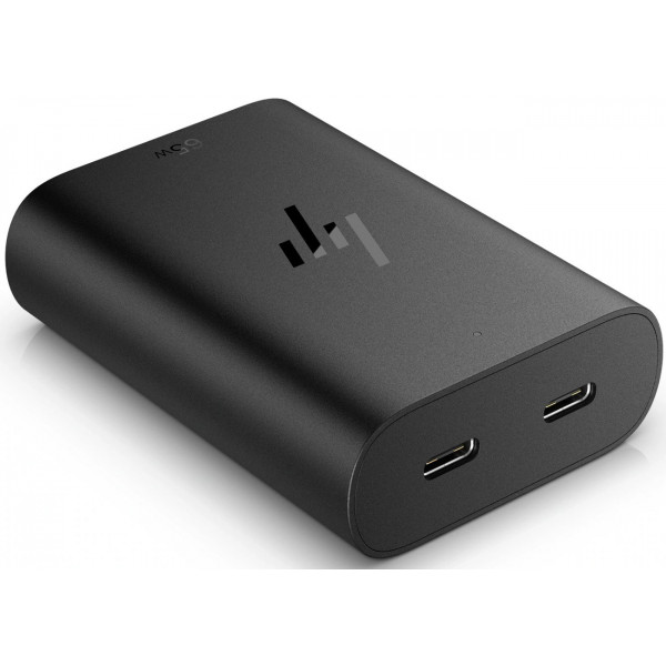 Фото - Зарядний пристрій для ноутбука HP 65W GaN USB-C LC Black (600Q7AA)