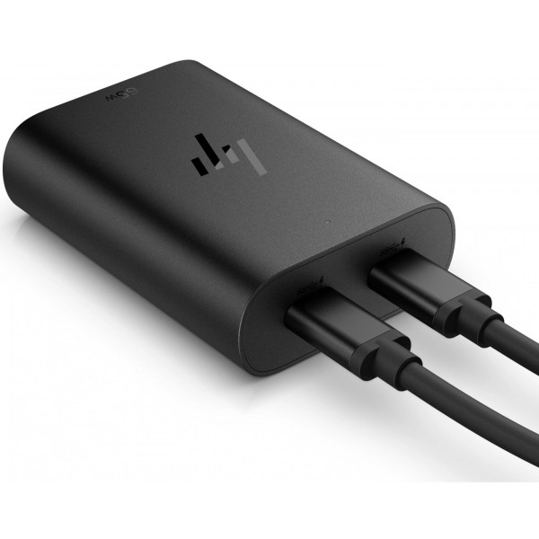 Фото - Зарядний пристрій для ноутбука HP 65W GaN USB-C LC Black (600Q7AA)