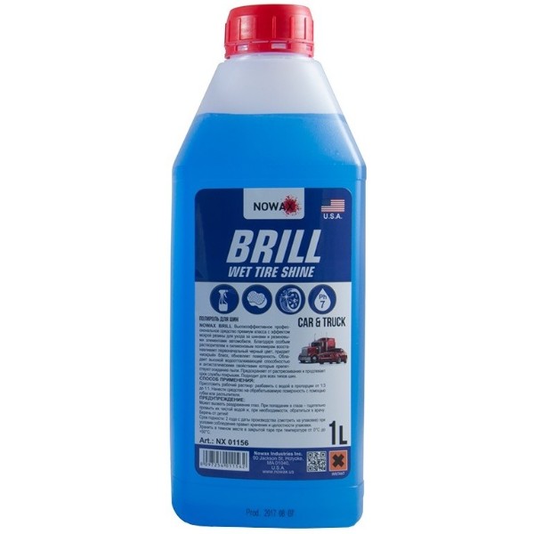 Фото - Полироль для авто NOWAX для шин BRILL WET TIRE SHINE 1 л концентрат 1:3 ;1:1 (NX01156) Фото - Полироль для авто NOWAX для шин BRILL WET TIRE SHINE 1 л концентрат 1:3 ;1:1 (NX01156)