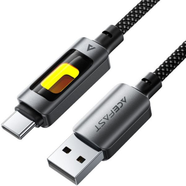 Фото - Кабель AceFast USB 2.0 AM-Type-C M, 1.2м 60W C21-04 Black (6974316284673)