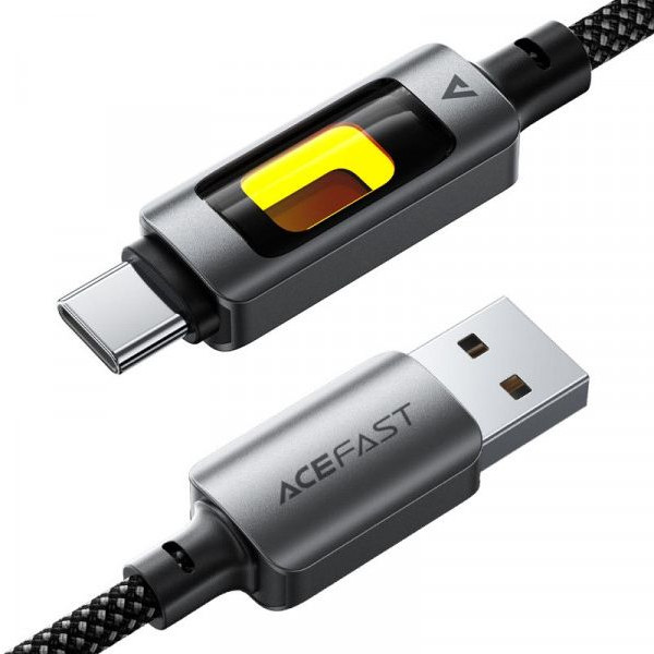 Фото - Кабель AceFast USB 2.0 AM-Type-C M, 1.2м 60W C21-04 Black (6974316284673)