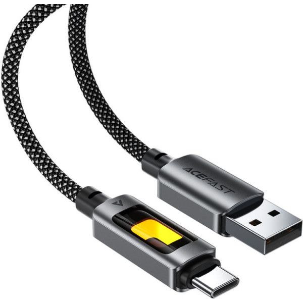 Фото - Кабель AceFast USB 2.0 AM-Type-C M, 1.2м 60W C21-04 Black (6974316284673)