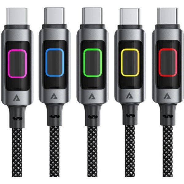 Фото - Кабель AceFast USB 2.0 AM-Type-C M, 1.2м 60W C21-04 Black (6974316284673)