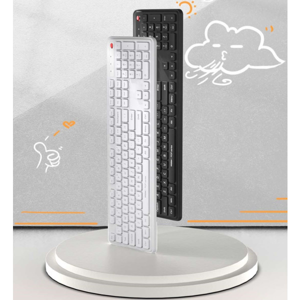 Фото - Клавіатура + миша бездротова Xiaomi MiiiW Keyboard and Mouse Combo Gen 3 PB03 White (MW24PB03) UA