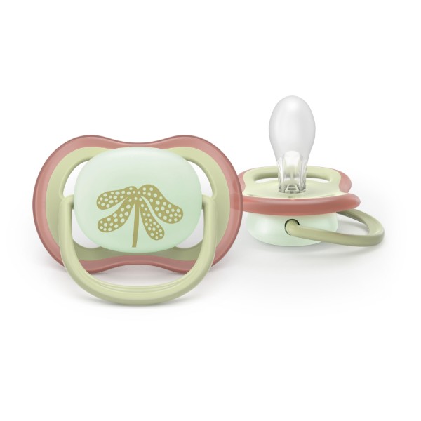 Фото - Ортодонтическая пустышка Philips Avent Ultra Air Ночная, 6-18 мес. (SCF376/31)