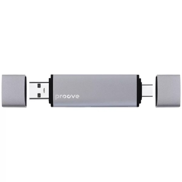 Фото - Кардридер Proove Arc Link 3 in 1 (USB3.0 + SD Card + Micro SD Card) Silver (HBAL00210014)