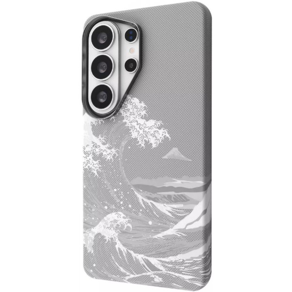 Фото - Чохол для смартфону Proove Gleam Case with Magnetic Ring Samsung Galaxy S25 Ultra white waves (70948)