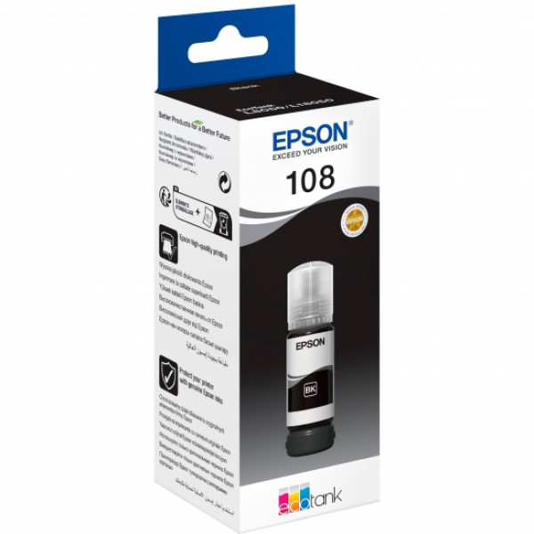 Фото - Чернила Epson 108 EcoTank L8050/L18050 Black (C13T09C14A)