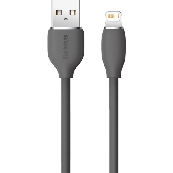 Фото - Кабель Baseus Jelly Liquid Silica Gel Fast Charging Data Cable USB to iP 2.4A 1.2m Black (CAGD000001)