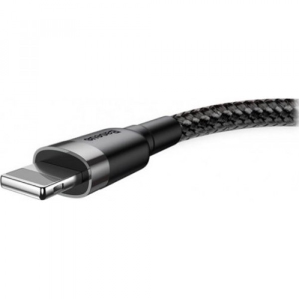 Фото - Кабель синхронізації даних Baseus Cafule Cable USB for iP 2A 3 m Black/Grey (CALKLF-RG1)