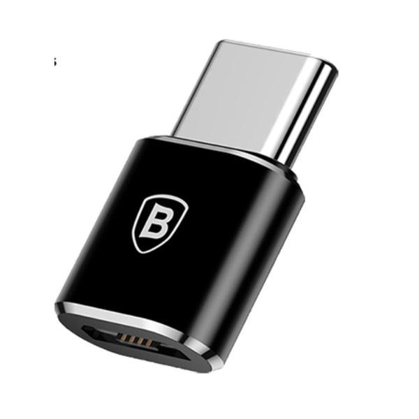 Фото - Перехідник Baseus Micro Female To Type-C Male Adapter Converter Black (CAMOTG-01)