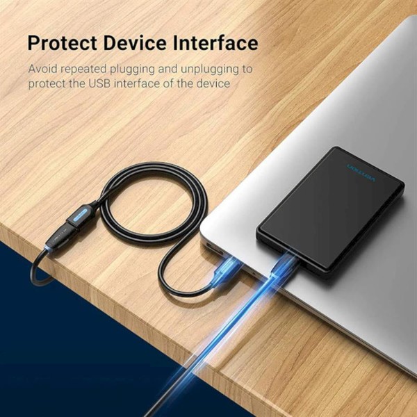Фото - Кабель USB type A - USB type A Vention USB - USB (M/F) 0.5 м Black (CBHBD)
