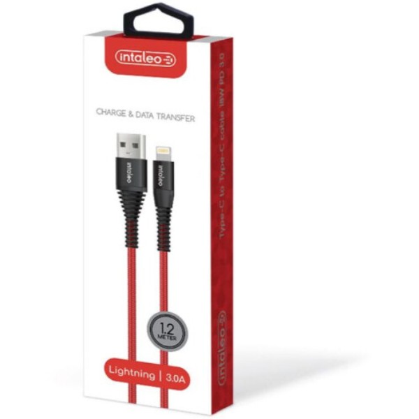 Фото - Кабель Intaleo CBRNYL1 USB Lightning 1,2m Red (1283126559471)
