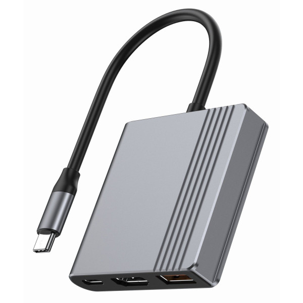 Фото - Хаб USB Cablexpert USB-C 3в1 Silver (A-CM-COMBO3-05)