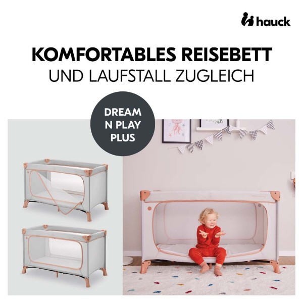 Фото - Манеж-ліжко HAUCK Dream N Play Plus Dusty Cork