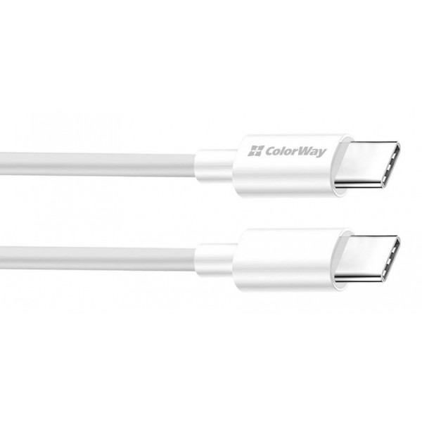 Фото - Кабель синхронізації даних Colorway Type-C 1m White (CW-CBPDCC058-WT)