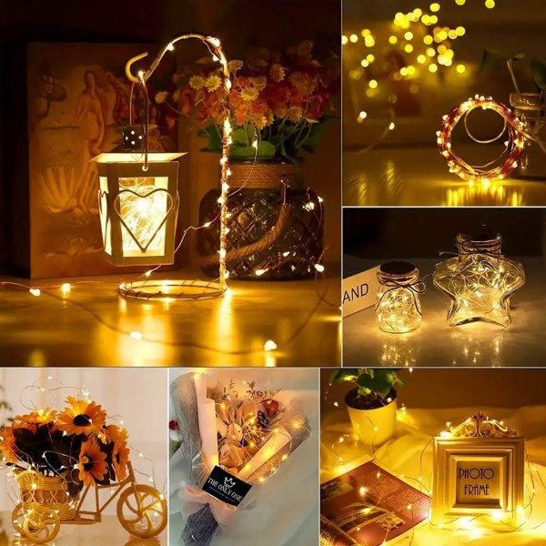 Фото - Гірлянда лінійна Colorway LED 100 10м теплий колір 3AA Battery (CW-G-100L10NB)