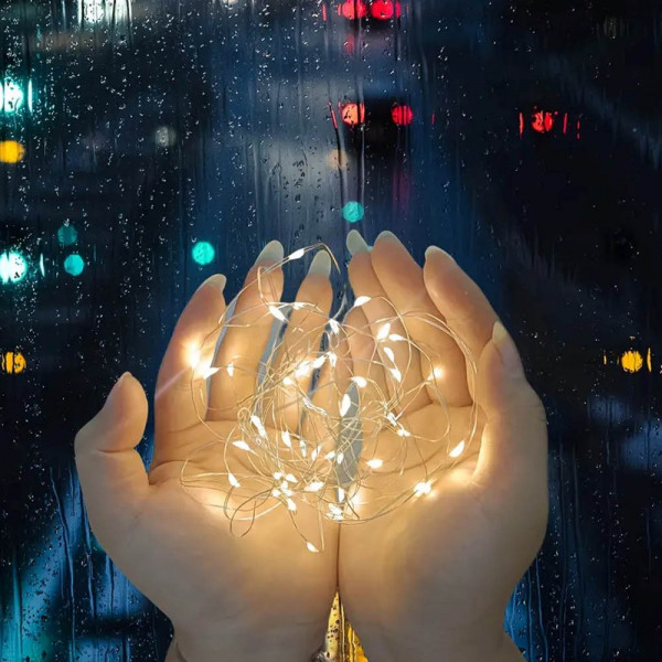 Фото - Гирлянда линейная Colorway LED 50 5м теплый цвет 3AA Battery (CW-G-50L5NB)