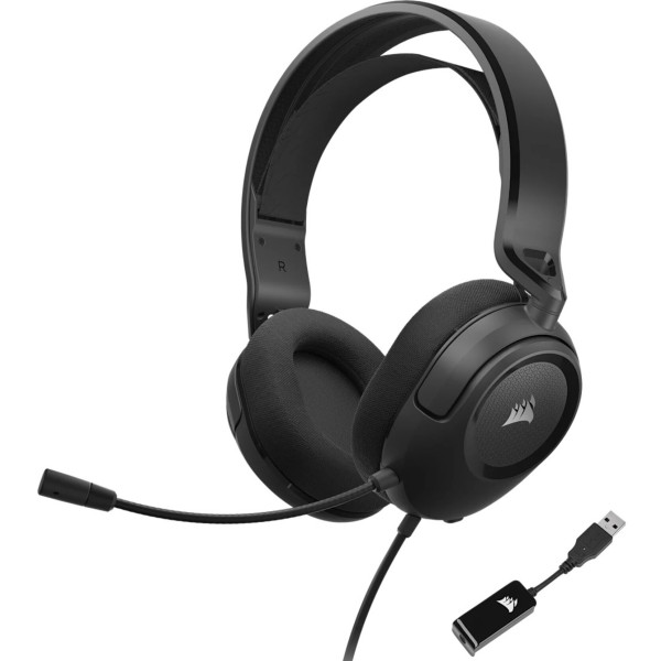 Фото - Гарнітура дротова ігрова Corsair HS35 Surround v2 Multiplatform Gaming Carbon (CA-9011386-EU)