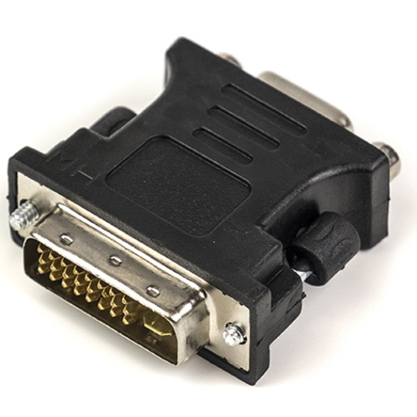 Фото - Перехідник PowerPlant VGA - DVI-I (24+5 pin) Black (CA910892)
