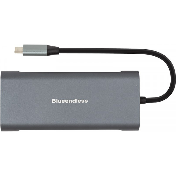 Фото - Хаб USB PowerPlant USB Type-C - 2xUSB 3.0, 1xUSB 2.0, 1xType C (PD), HDMI, SD, RJ45 (CA913497)