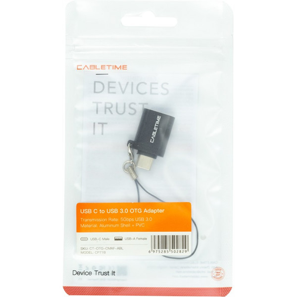 Фото - Перехідник Cabletime OTG USB 3.0 Type-C (M) - USB Type-A (F) (CA913688)