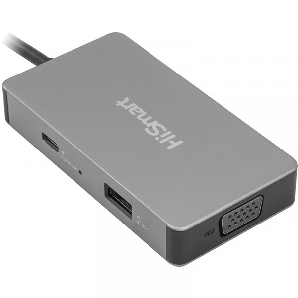Фото - Хаб USB PowerPlant Type-C - 2x HDMI 1x VGA 1x USB Type-A 1x USB Type-C PD60W (CA913879)