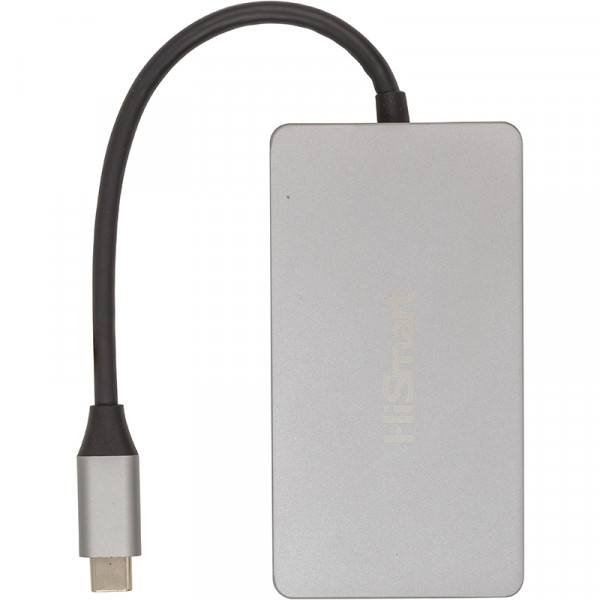 Фото - Хаб USB PowerPlant Type-C - 2x HDMI 1x VGA 1x USB Type-A 1x USB Type-C PD60W (CA913879)