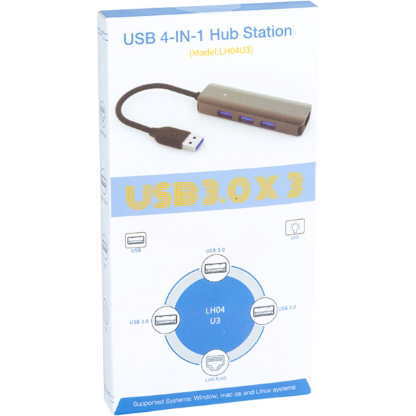 Фото - Хаб USB PowerPlant 4 в 1 (CA915118)