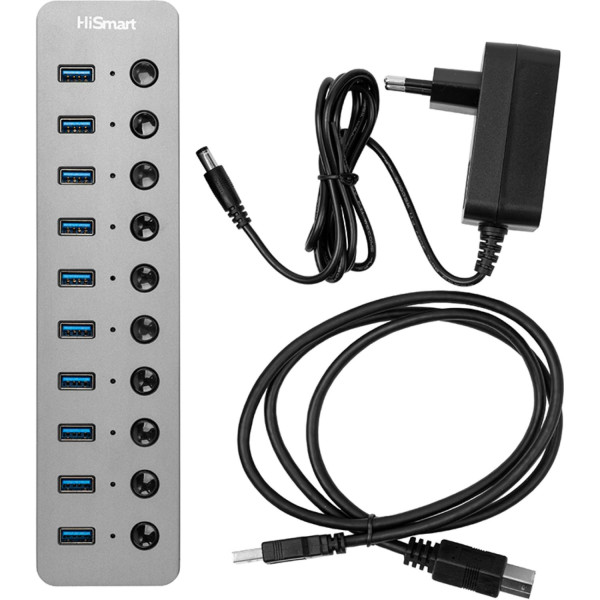 Фото - Хаб USB PowerPlant 10-портів (CA915125)