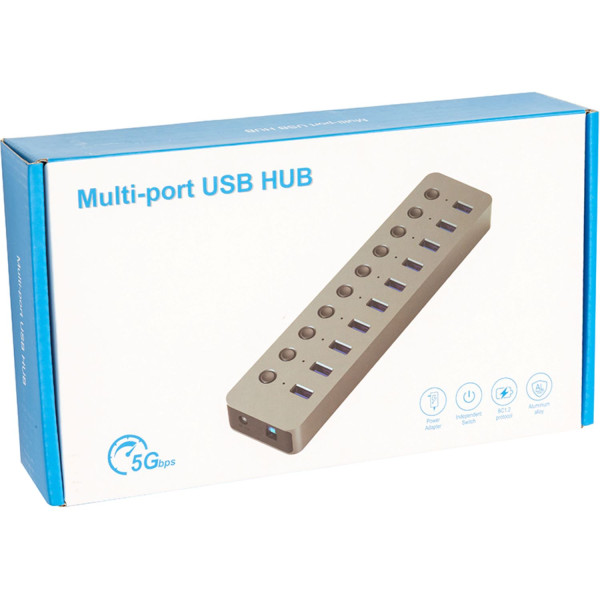 Фото - Хаб USB PowerPlant 10-портів (CA915125)