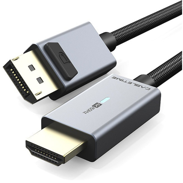 Фото - Кабель HDMI Cabletime DisplayPort (M) - HDMI (M), 4K/60Hz, 3m (CD30N)