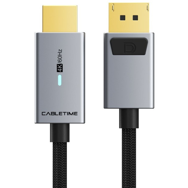 Фото - Кабель HDMI Cabletime DisplayPort (M) - HDMI (M), 4K/60Hz, 3m (CD30N)
