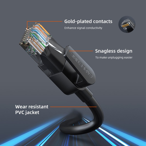 Фото - Кабель патч-корд Cabletime Cat6 UTP 8 м Black (CN60R)