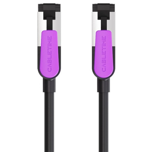 Фото - Кабель патч-корд Cabletime Cat8 FTP 8 м Black (CN80R)