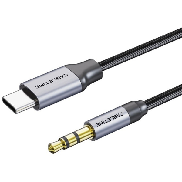 Фото - Кабель 3.5 мм - 3.5 мм Cabletime USB Type-C - Audio 3.5 мм (M/M) 1 м Black (CF16H)
