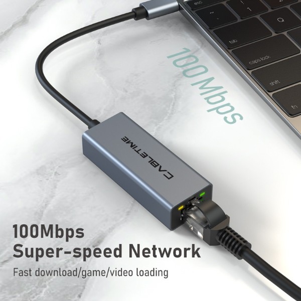 Фото - Переходник USB- RJ-45 Cabletime USB Type-C - RJ45 0.15 м (CB53G)